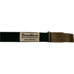 Rowing Blazers long-tipped snap-buckle belt “Destitutus Ventis Remos Adhibe”